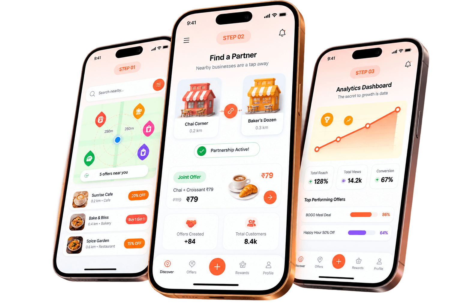 NearTreat App Screens